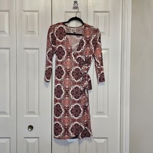 Emma Michelle Paisley print wrap dress size large